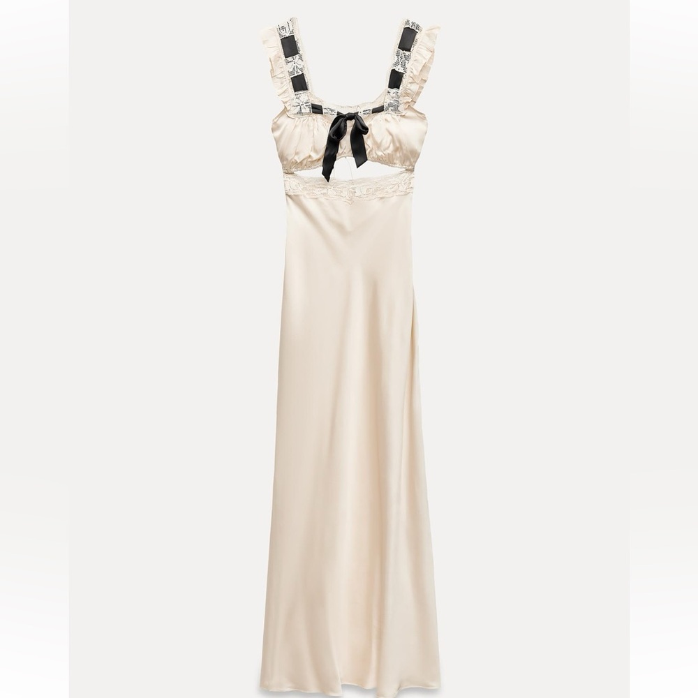 ZARA CUT OUT NIGHTDRESS STYLE DRESS - Picture 3 of 12